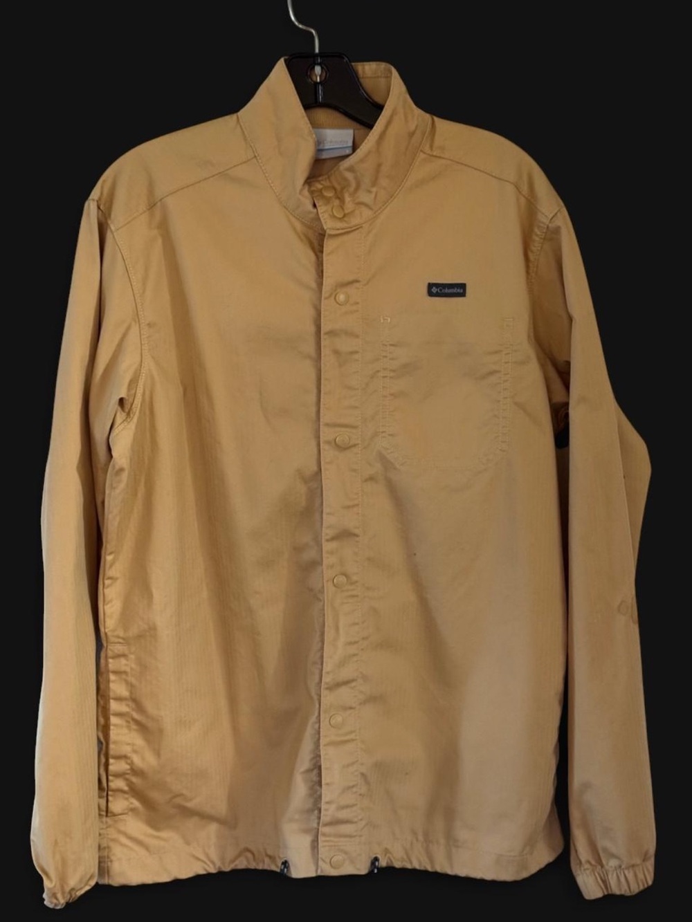 Men’s Columbia Tan Snap Front Utility Jacket- Small